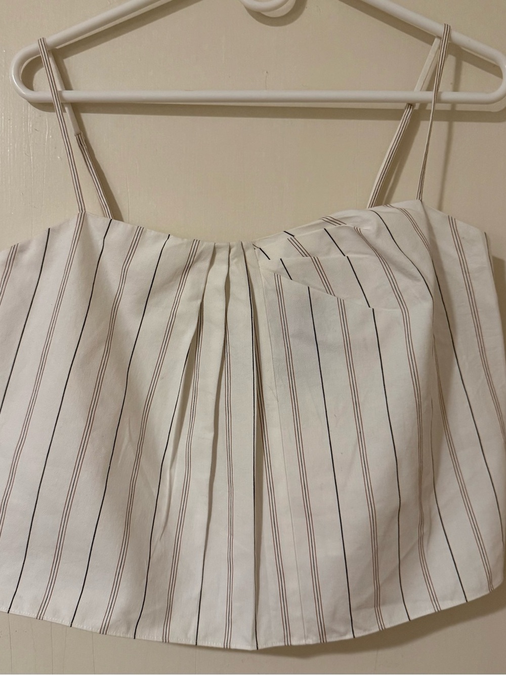 Vince Cream Striped Spaghetti Strap Camisole